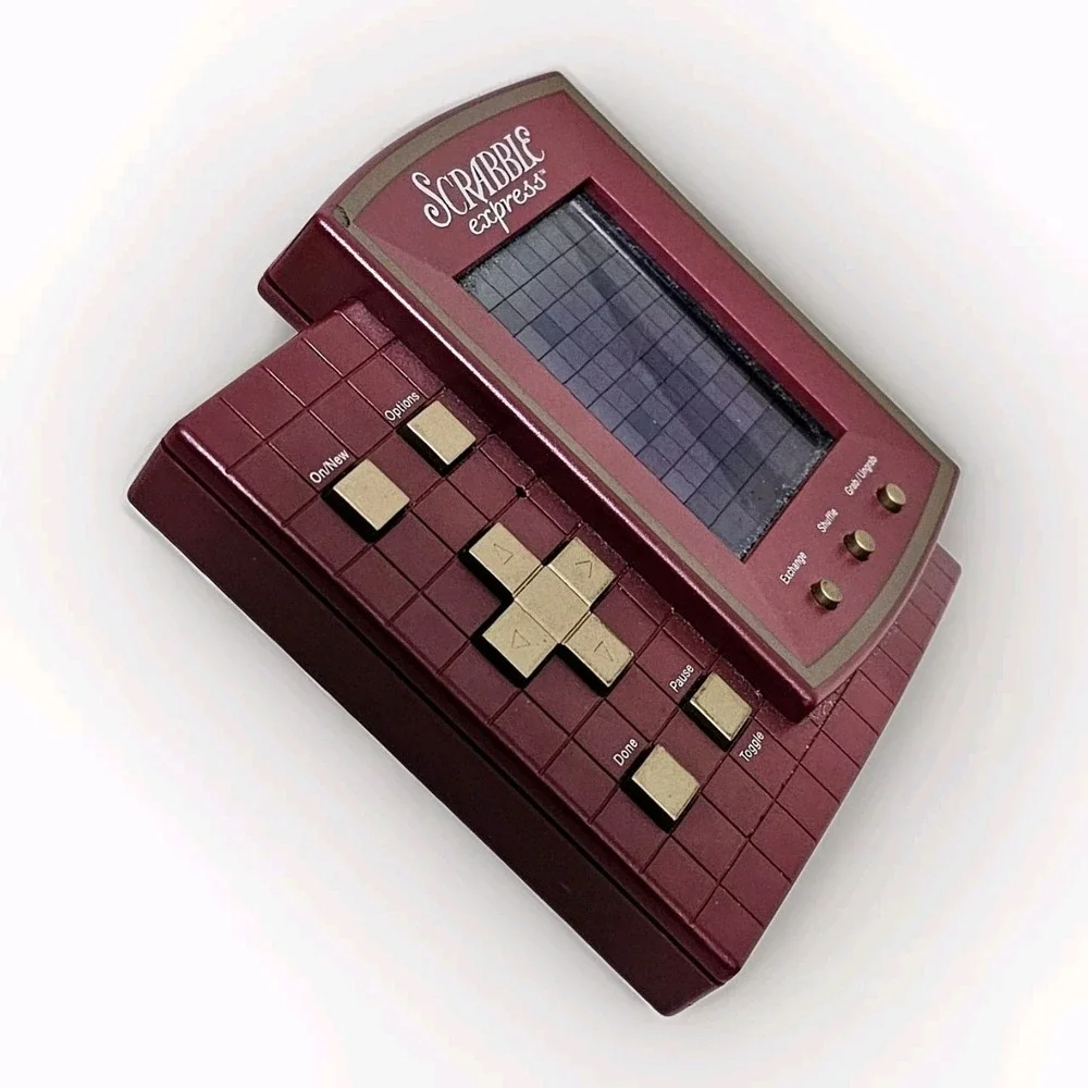 Vintage Scrabble Express 1999 Hasbro Electronic Handheld Game W/Manual